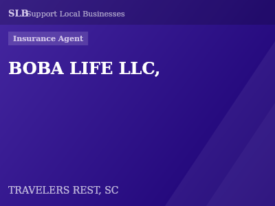 BOBA LIFE LLC, — Insurance Agent in TRAVELERS REST, SC