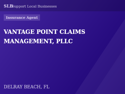 VANTAGE POINT CLAIMS MANAGEMENT, PLLC — Insurance Agent in DELRAY BEACH, FL