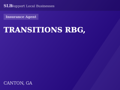 TRANSITIONS RBG, — Insurance Agent in CANTON, GA