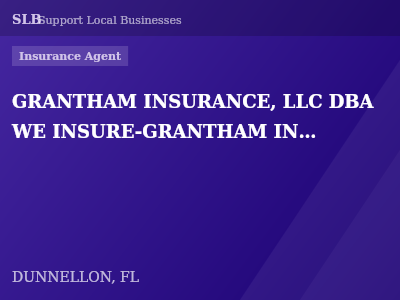 GRANTHAM INSURANCE, LLC DBA WE INSURE-GRANTHAM INSURANCE — Insurance Agent in DUNNELLON, FL