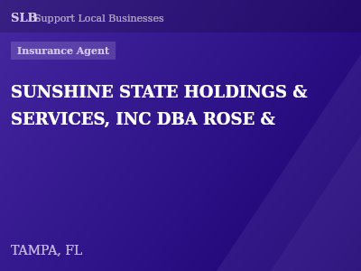 SUNSHINE STATE HOLDINGS & SERVICES, INC DBA ROSE & — Insurance Agent in TAMPA, FL