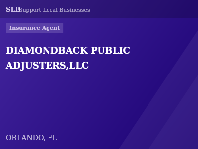 DIAMONDBACK PUBLIC ADJUSTERS,LLC — Insurance Agent in ORLANDO, FL