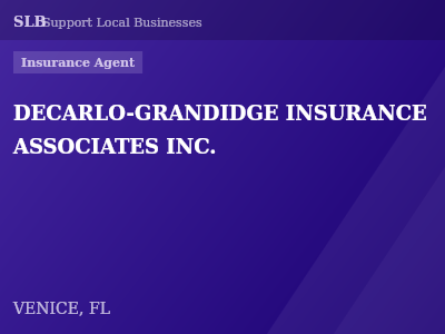 DECARLO-GRANDIDGE INSURANCE ASSOCIATES INC. — Insurance Agent in VENICE, FL