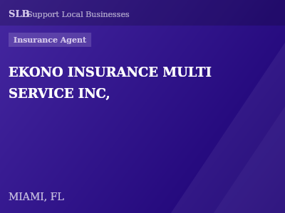 EKONO INSURANCE MULTI SERVICE INC, — Insurance Agent in MIAMI, FL