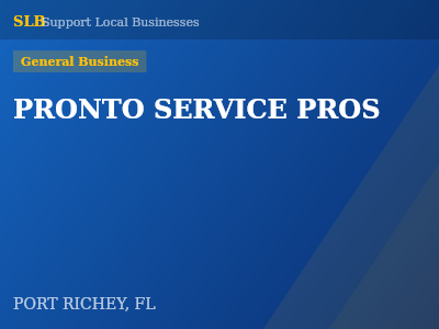 PRONTO SERVICE PROS — General Business in PORT RICHEY, FL