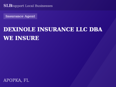 DEXINOLE INSURANCE LLC DBA WE INSURE — Insurance Agent in APOPKA, FL