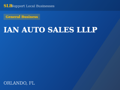 IAN AUTO SALES LLLP — General Business in ORLANDO, FL