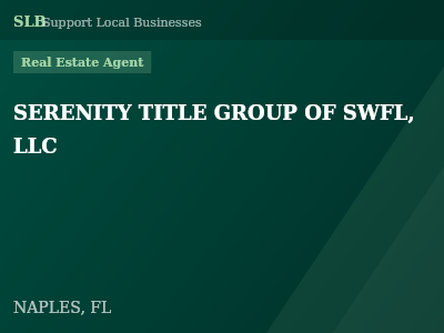SERENITY TITLE GROUP OF SWFL, LLC — Real Estate Agent in NAPLES, FL