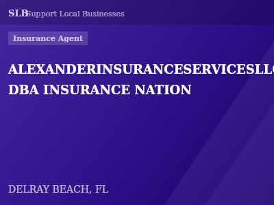 ALEXANDERINSURANCESERVICESLLC DBA INSURANCE NATION — Insurance Agent in DELRAY BEACH, FL