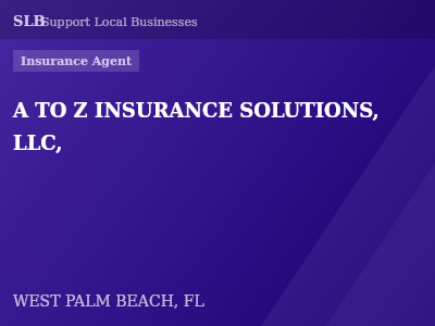 A TO Z INSURANCE SOLUTIONS, LLC, — Insurance Agent in WEST PALM BEACH, FL