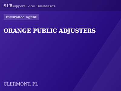 ORANGE PUBLIC ADJUSTERS — Insurance Agent in CLERMONT, FL