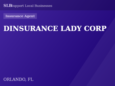 DINSURANCE LADY CORP — Insurance Agent in ORLANDO, FL
