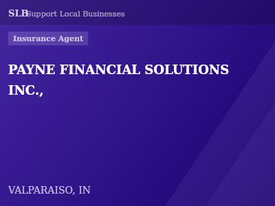 PAYNE FINANCIAL SOLUTIONS INC., — Insurance Agent in VALPARAISO, IN