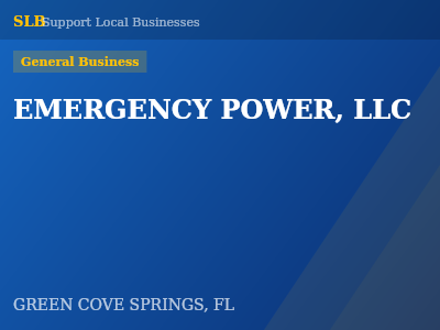 EMERGENCY POWER, LLC — General Business in GREEN COVE SPRINGS, FL