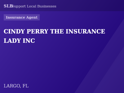 CINDY PERRY THE INSURANCE LADY INC — Insurance Agent in LARGO, FL