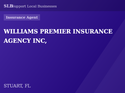 WILLIAMS PREMIER INSURANCE AGENCY INC, — Insurance Agent in STUART, FL