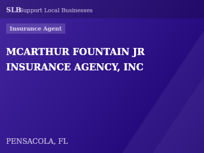 MCARTHUR FOUNTAIN JR INSURANCE AGENCY, INC — Insurance Agent in PENSACOLA, FL