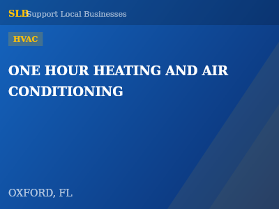 ONE HOUR HEATING AND AIR CONDITIONING — HVAC in OXFORD, FL