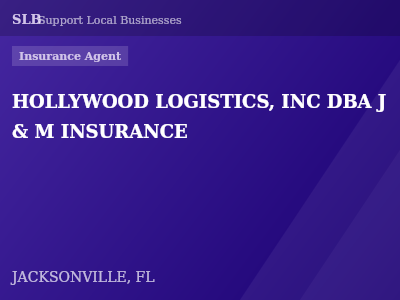 HOLLYWOOD LOGISTICS, INC DBA J & M INSURANCE — Insurance Agent in JACKSONVILLE, FL