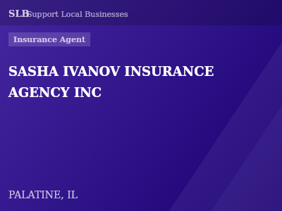 SASHA IVANOV INSURANCE AGENCY INC — Insurance Agent in PALATINE, IL