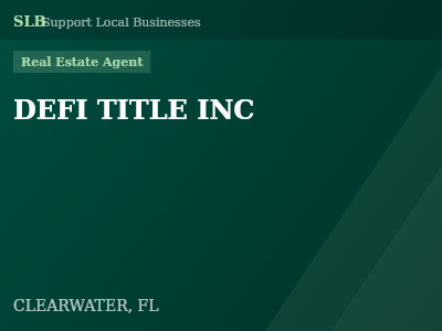 DEFI TITLE INC — Real Estate Agent in CLEARWATER, FL