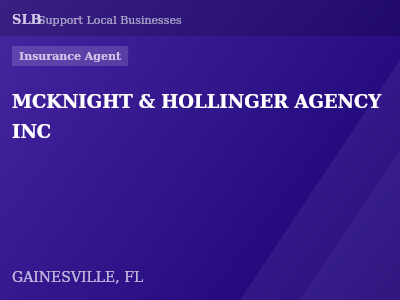 MCKNIGHT & HOLLINGER AGENCY INC — Insurance Agent in GAINESVILLE, FL