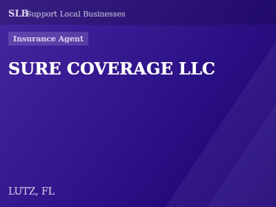 SURE COVERAGE LLC — Insurance Agent in LUTZ, FL