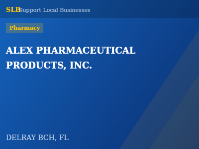 ALEX PHARMACEUTICAL PRODUCTS, INC. — Pharmacy in DELRAY BCH, FL
