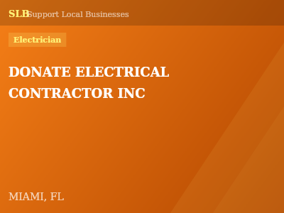 DONATE ELECTRICAL CONTRACTOR INC — Electrician in MIAMI, FL