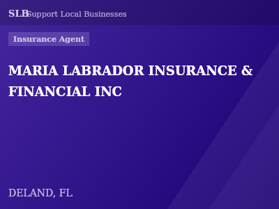 MARIA LABRADOR INSURANCE & FINANCIAL INC — Insurance Agent in DELAND, FL