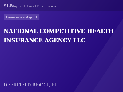 NATIONAL COMPETITIVE HEALTH INSURANCE AGENCY LLC — Insurance Agent in DEERFIELD BEACH, FL