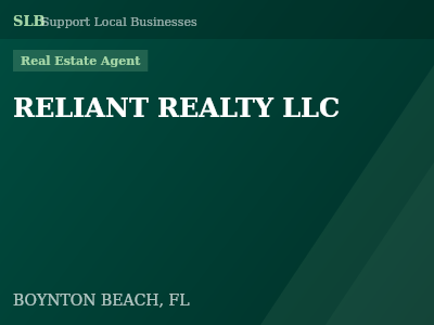 RELIANT REALTY LLC — Real Estate Agent in BOYNTON BEACH, FL