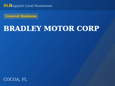 BRADLEY MOTOR CORP — General Business in COCOA, FL