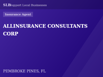 ALLINSURANCE CONSULTANTS CORP — Insurance Agent in PEMBROKE PINES, FL