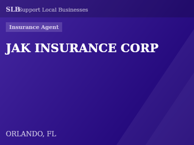 JAK INSURANCE CORP — Insurance Agent in ORLANDO, FL