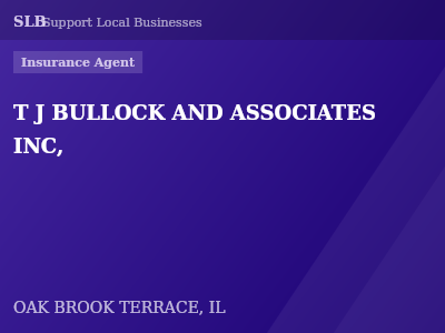 T J BULLOCK AND ASSOCIATES INC, — Insurance Agent in OAK BROOK TERRACE, IL