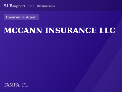 MCCANN INSURANCE LLC — Insurance Agent in TAMPA, FL