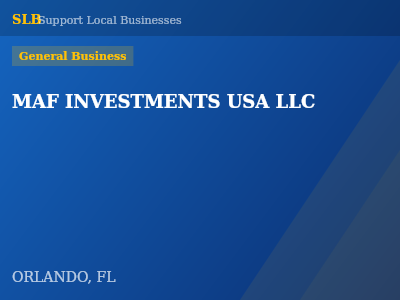 MAF INVESTMENTS USA LLC — General Business in ORLANDO, FL