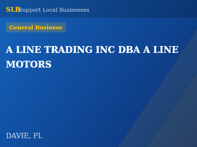 A LINE TRADING INC DBA A LINE MOTORS — General Business in DAVIE, FL