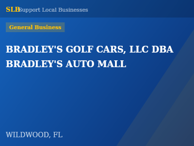 BRADLEY'S GOLF CARS, LLC DBA BRADLEY'S AUTO MALL — General Business in WILDWOOD, FL