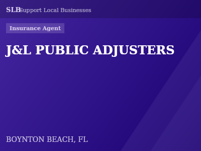 J&L PUBLIC ADJUSTERS — Insurance Agent in BOYNTON BEACH, FL