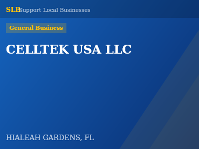 CELLTEK USA LLC — General Business in HIALEAH GARDENS, FL