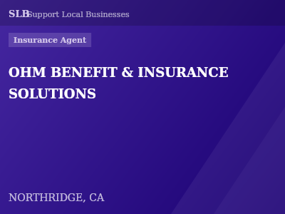 OHM BENEFIT & INSURANCE SOLUTIONS — Insurance Agent in NORTHRIDGE, CA