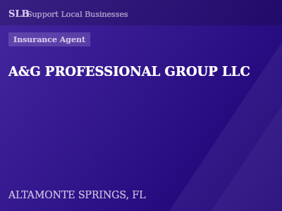 A&G PROFESSIONAL GROUP LLC — Insurance Agent in ALTAMONTE SPRINGS, FL