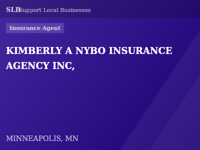 KIMBERLY A NYBO INSURANCE AGENCY INC, — Insurance Agent in MINNEAPOLIS, MN