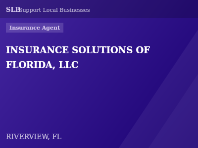 INSURANCE SOLUTIONS OF FLORIDA, LLC — Insurance Agent in RIVERVIEW, FL