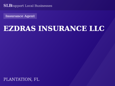 EZDRAS INSURANCE LLC — Insurance Agent in PLANTATION, FL
