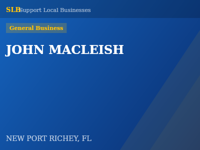 JOHN MACLEISH — General Business in NEW PORT RICHEY, FL
