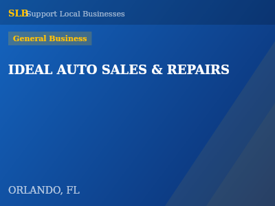 IDEAL AUTO SALES & REPAIRS — General Business in ORLANDO, FL