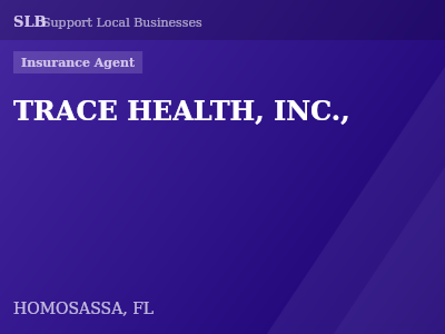 TRACE HEALTH, INC., — Insurance Agent in HOMOSASSA, FL